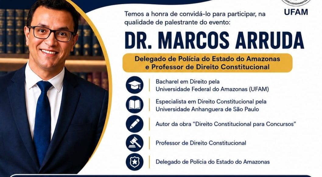 Professor e Delegado Marcos Arruda ministra palestra na UFAM sobre homofobia, transfobia e enfrentamento às violências discriminatórias
